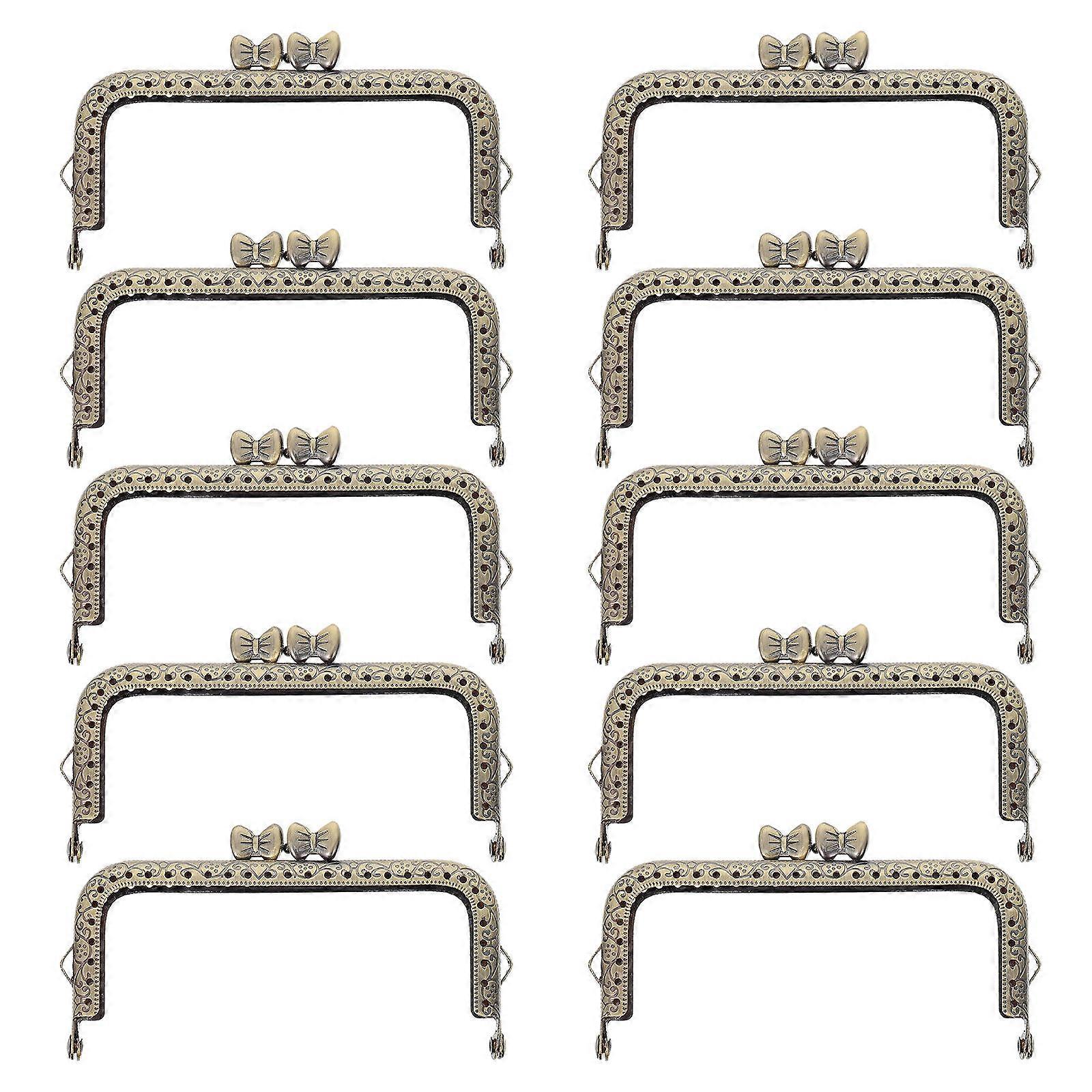 DIY Bag Accessories Handbag Clasp 10Pcs Golden Iron And Alloy Easy To Remove For Crafts