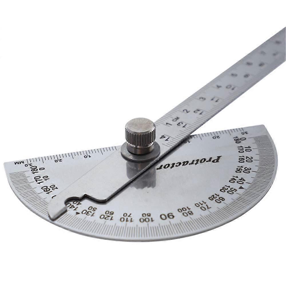 Measuring Layout Tool Stainless Steel Adjustable 180 Degree Angle Ruler for Carpenters (Color: B)