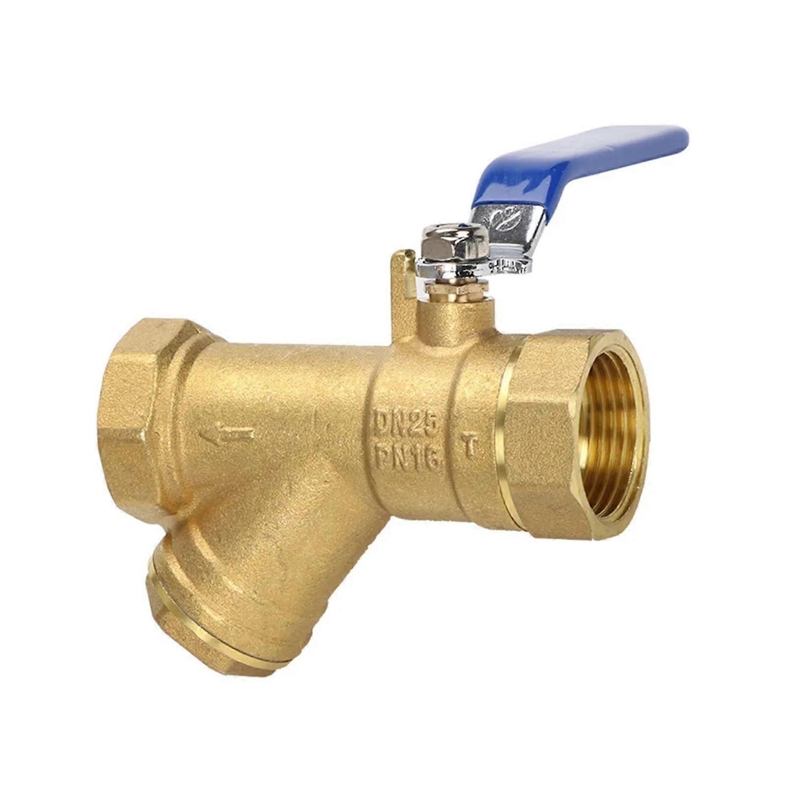 Inline Y Mesh Filter Valve with Internal Threads, 1/2" to 2" Brass Filter with Handle, DN32 Size