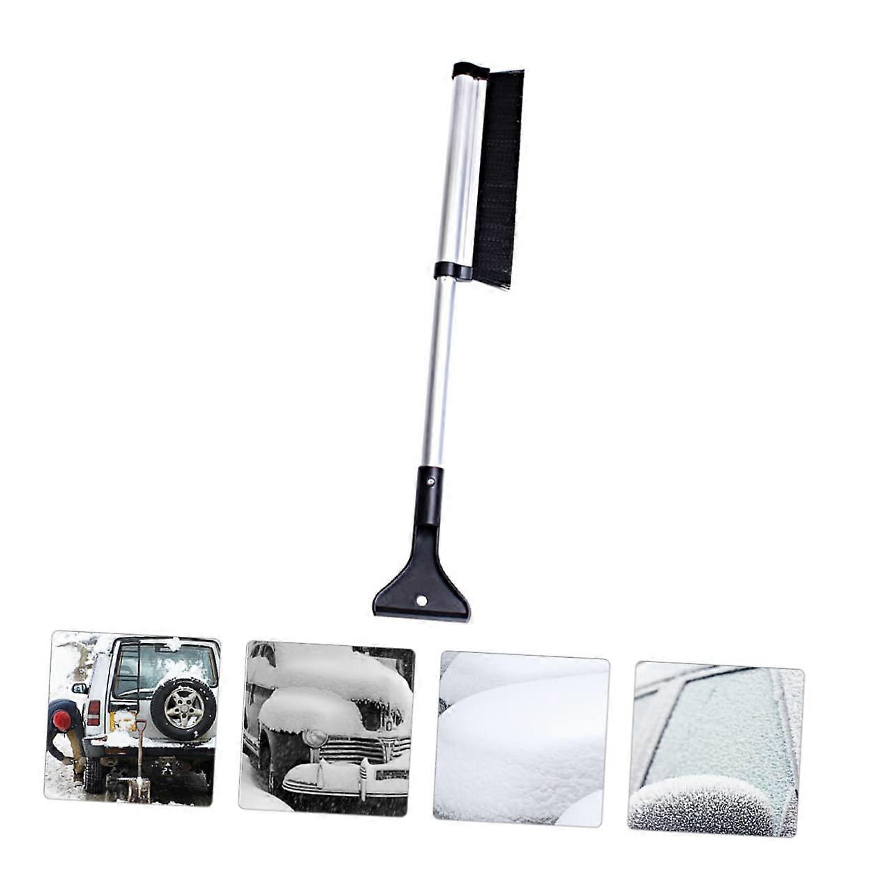 Extendable Snow Brush and Shovel for Cars with Ergonomic Grip, Aluminum Alloy, Ideal for Removing Snow and Frost from Vehicles and Windows