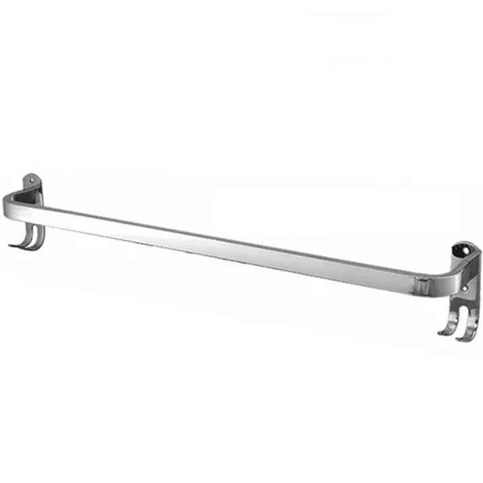 Towel ring, towel rail for bathroom, singlelayer towel rail with stainless steel hooks (Size: 60 cm)