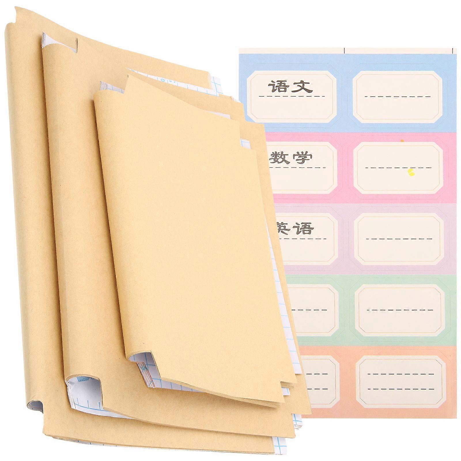 30 Sheets Kraft Paper Self-adhesive Book Cover Jackets Book Binding Paper
