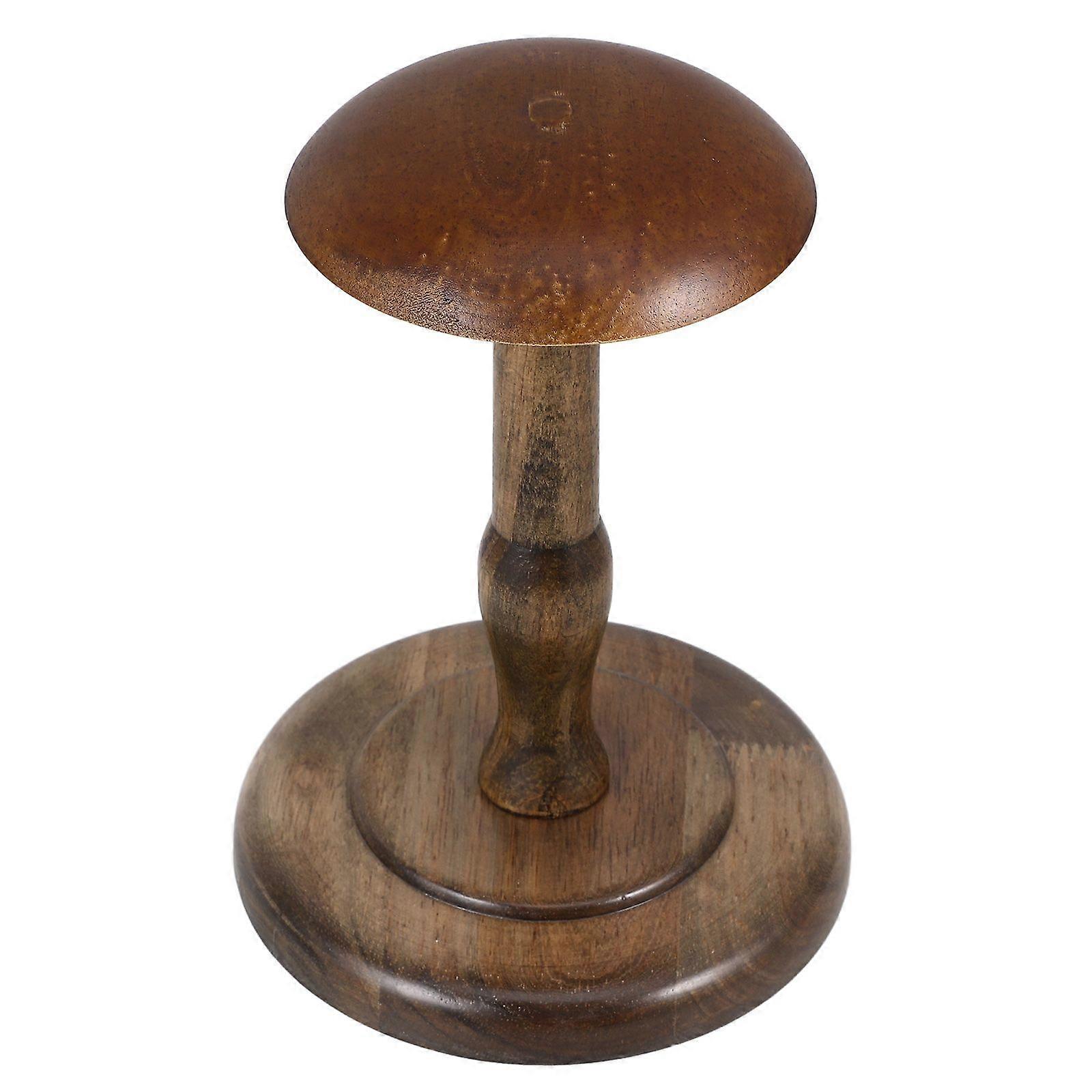 Wood Hat Display Stand Desktop Wig Holder Storage Display Stand for Shop
