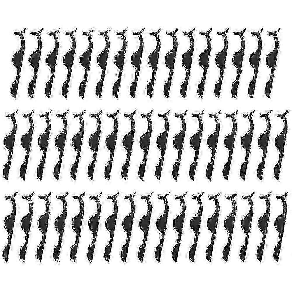 50ks Falešný Aplikátor Řas Nástroj S Pinzetou Pro Snadné Make-Up Aplikace - Černá