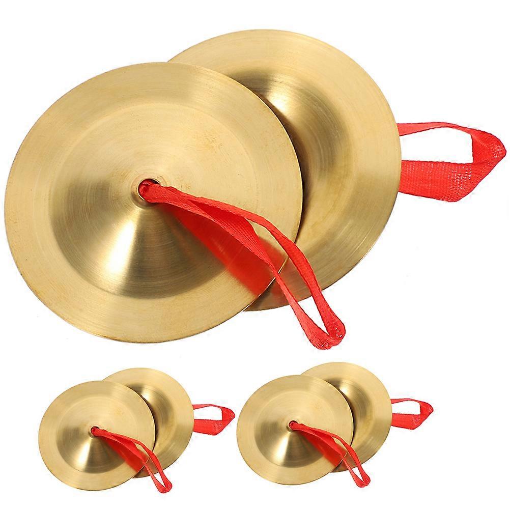 Mini Finger Cymbals Set of 3 Durable Percussion Props for Dance Rhythmic Play Stylish Musical Instrument