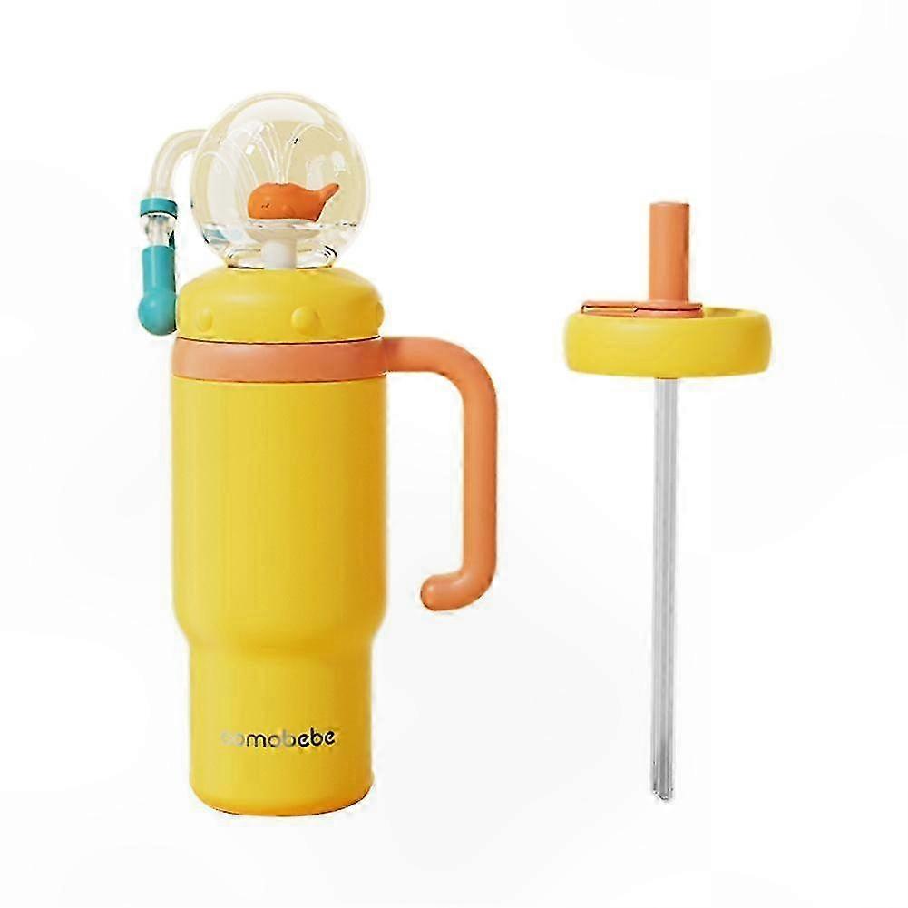 Whale-shaped Stainless Steel Tumbler with Handle and Dual Lids for Everyday Use