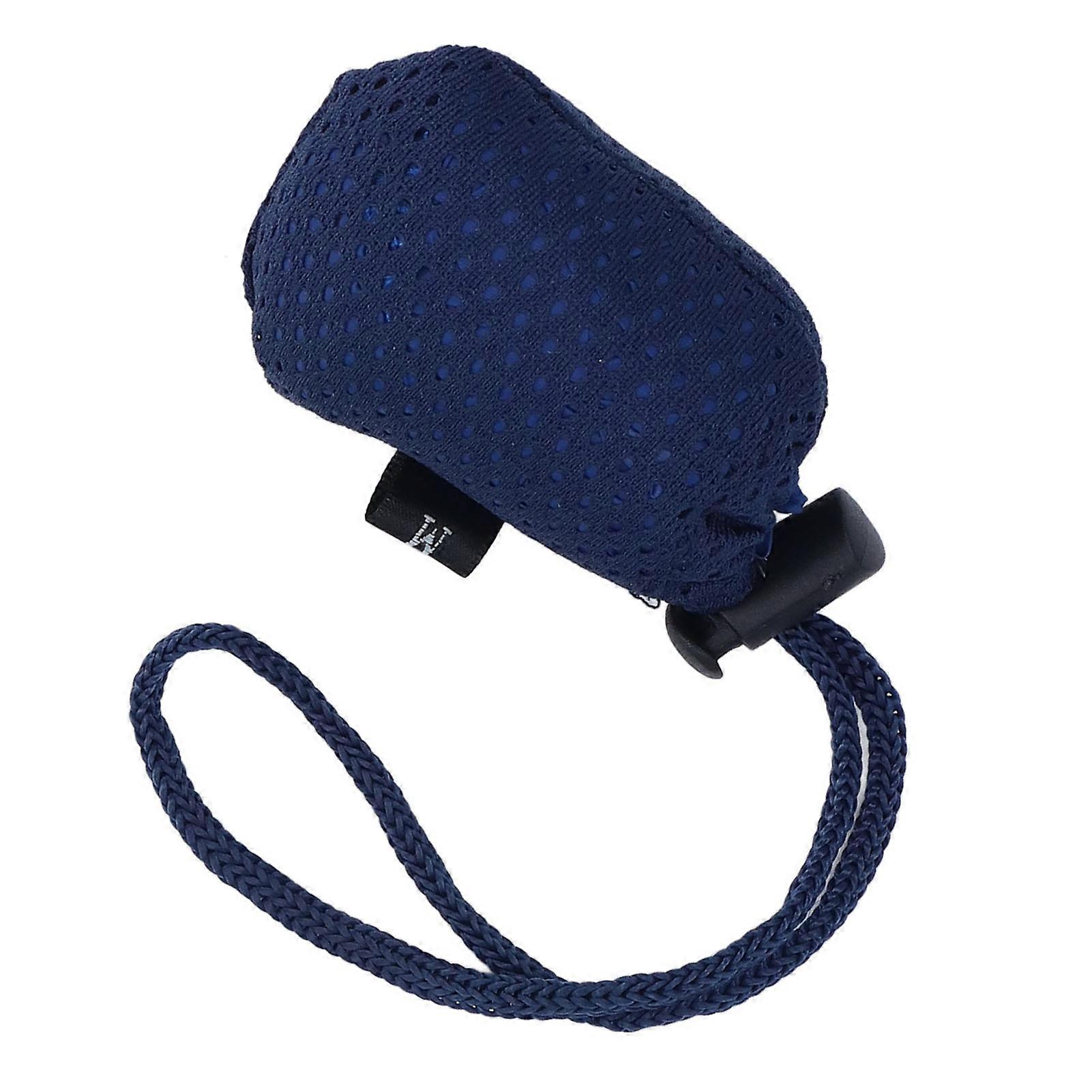 Large Capacity Navy Blue Reusable Foldable Grocery Bag with Hook