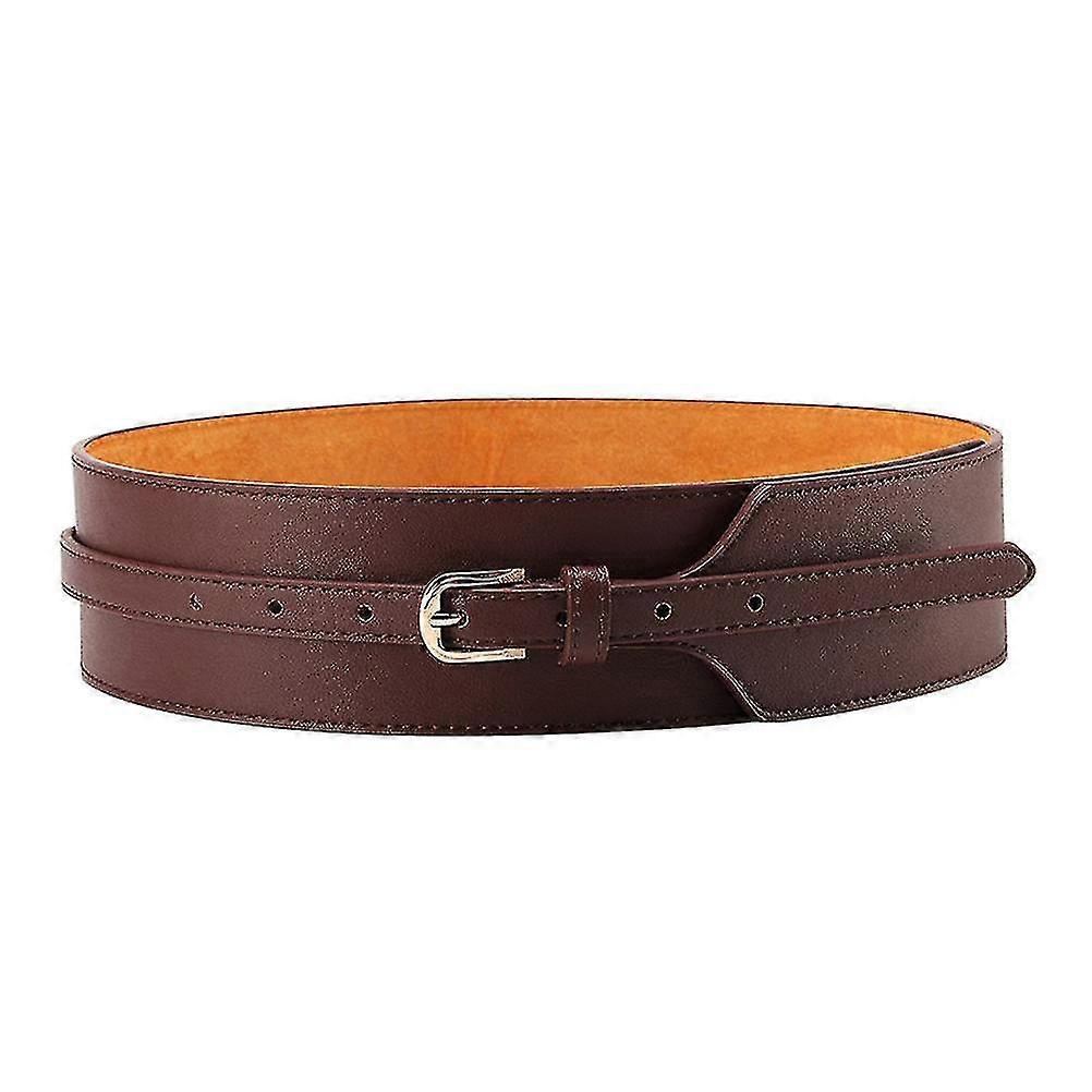 Ladies' belt, coffee plastic, highly decorative and suitable for various types of clothing