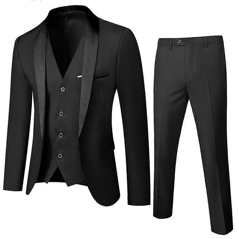 "Cloudstyle Men's 3 Piece Formal 1 Button Dinner Party Dress Suit Set"