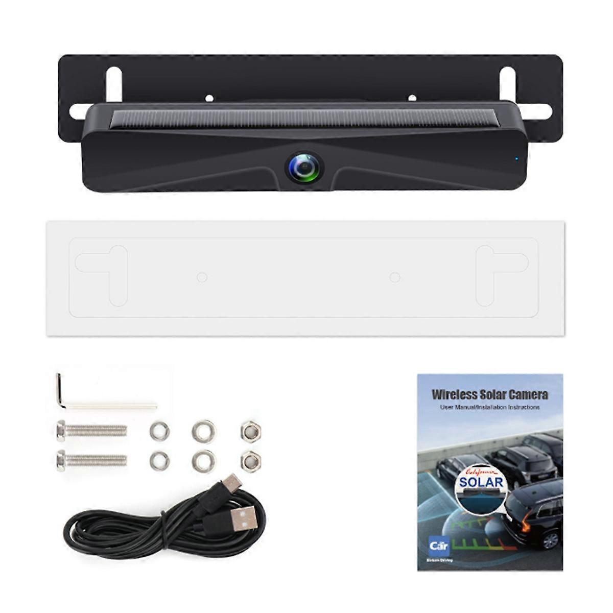Car Rear License Camera 1080P Rear View Camera Solar Energy Reversing