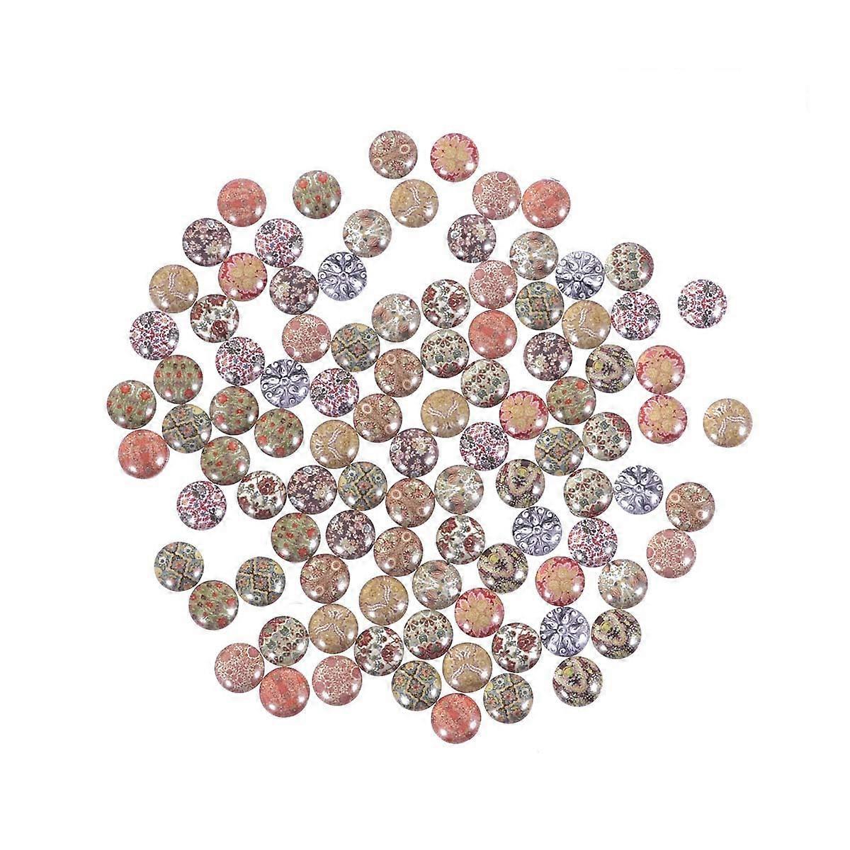 Craft Gemstones Mixed Tiles Glass Oval Gems For Jewelry Diy Crafts Assorted Color 10mm Waterproof Easy To Stick 100Pcs
