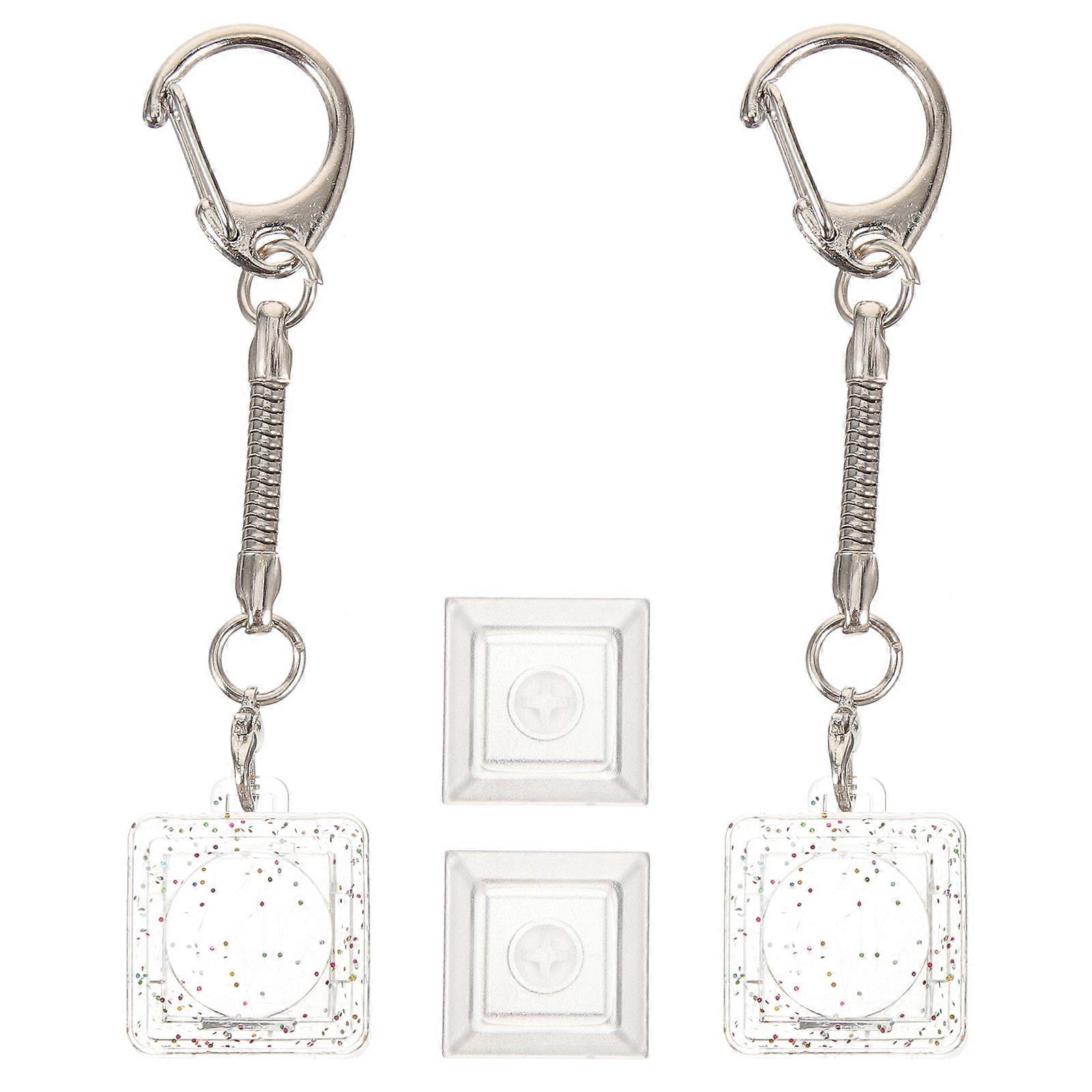 Bag Pendant Keychain Multipurpose Charm Keychain Mechanical Keyboard Enthusiasts 2x2x1.2cm Plastic Metal 1Set
