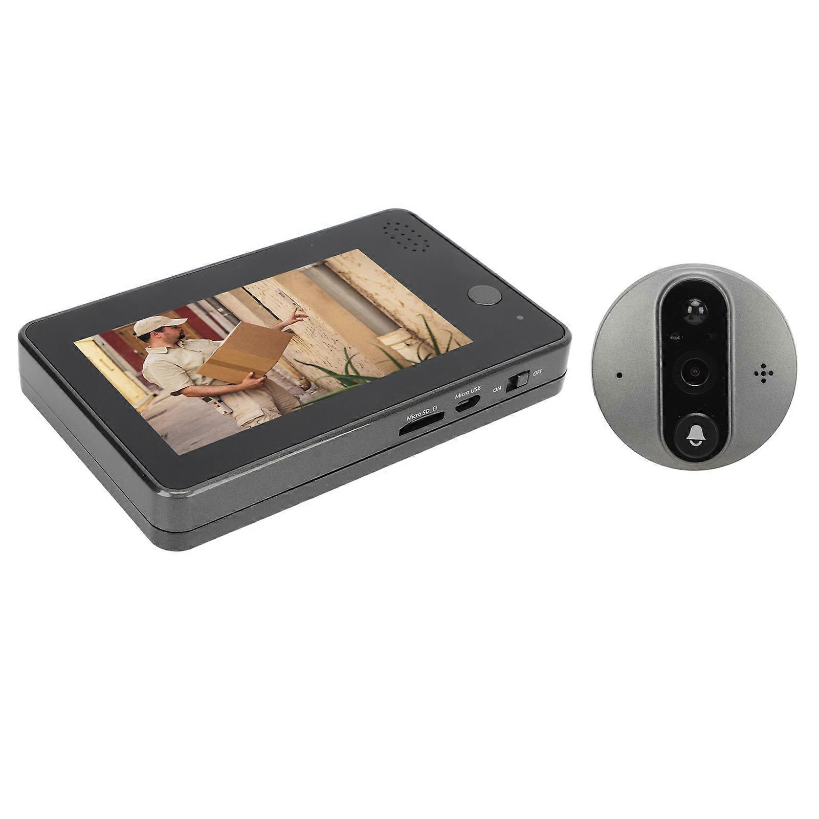1080P Peephole Camera 4.3in IPS Screen 5000mAh Battery