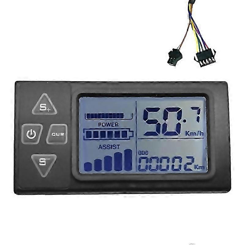 For 24v 36v 48v 60v S861 Lcd Ebike Display Dashboard Meter For Electric Bike Bldc Controller Control