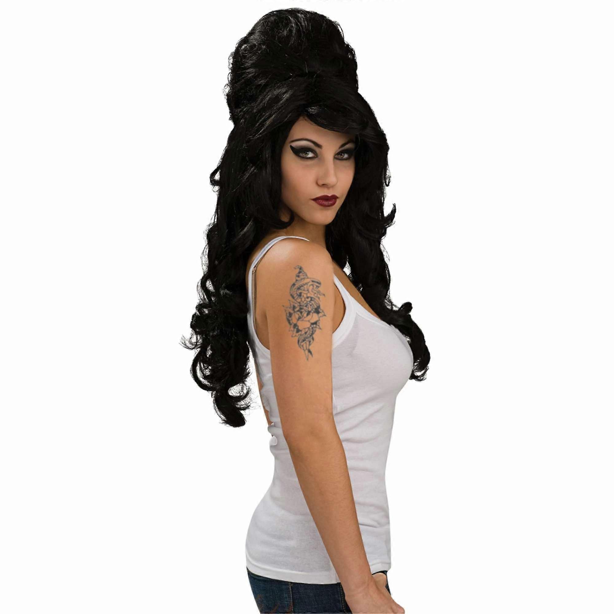 Amy Rehab Black Beehive Femmes Costume Perruque Années 60