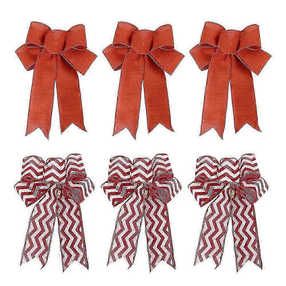 Christmas Bow Rustic Burlap Crafts Wreath Bow For Holiday Weeding Kitchen Decor