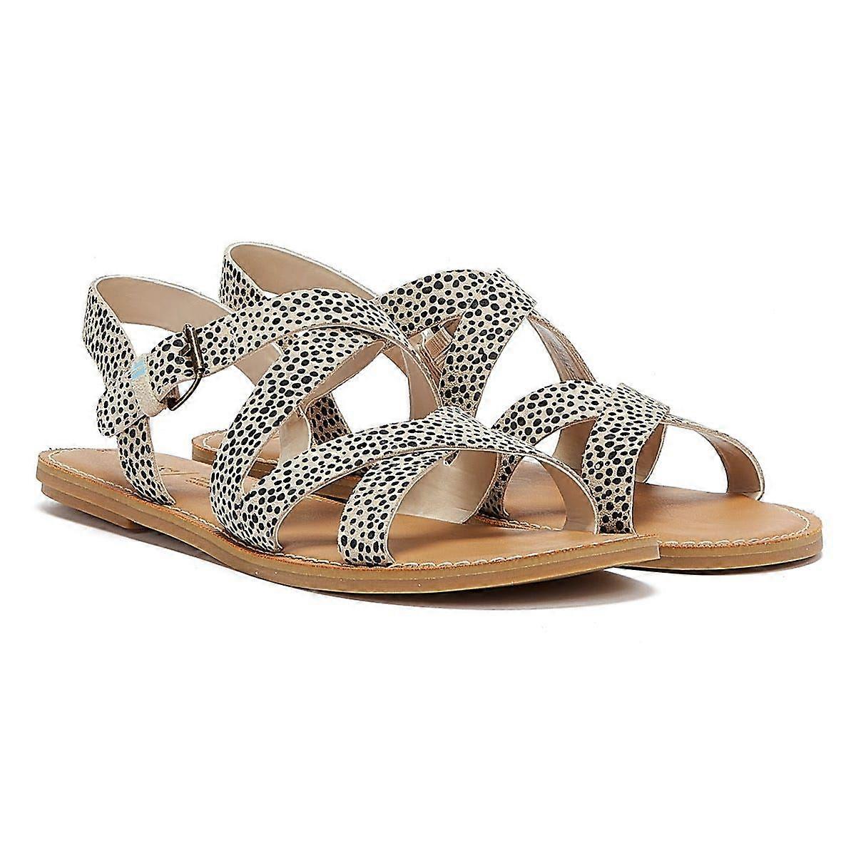 TOMS Sicily Cheetah Womens Macadamia Sandals - (Beige)