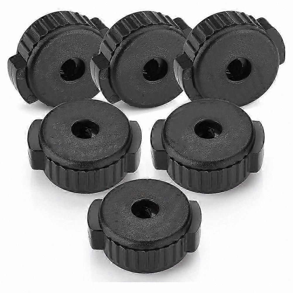 6-Pack Quick-Set Cymbal Nuts, Durable Plastic Replacement for Percussion Kits