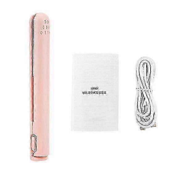 USB Rechargeable Dual Function Mini Hair Straightener and Curling Iron for Smooth and Safe Styling