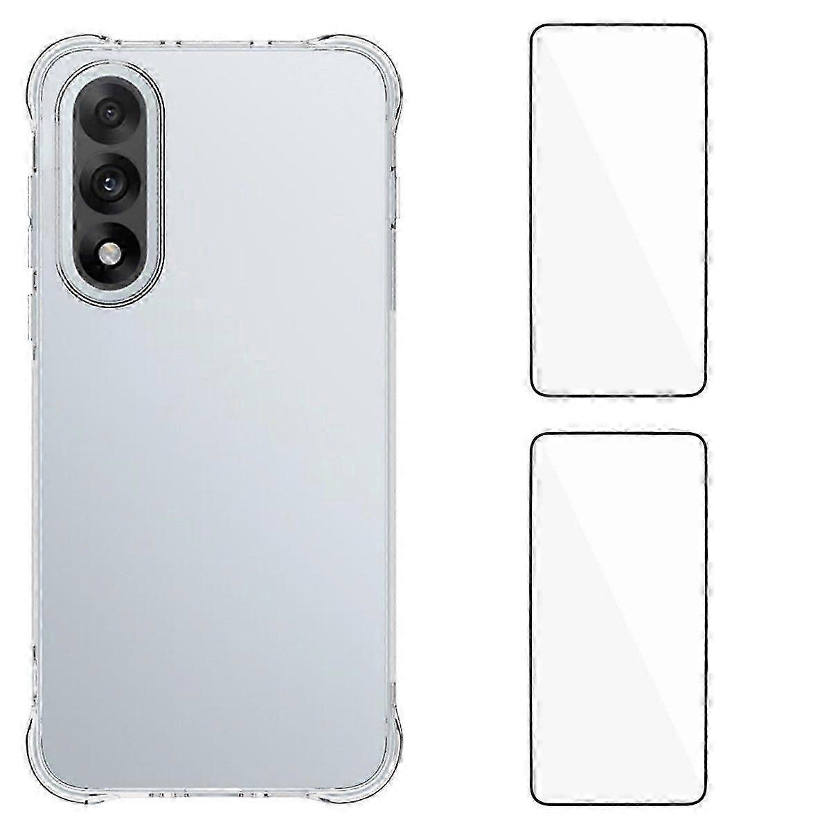 For OnePlus Nord 5 5G TPU Case 2.0mm Phone Cover with 2Pcs Tempered Glass Films