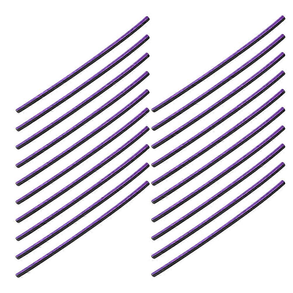 Car Vent Decorative Strip for Interior 100Pcs Purple Soft Rubber Material