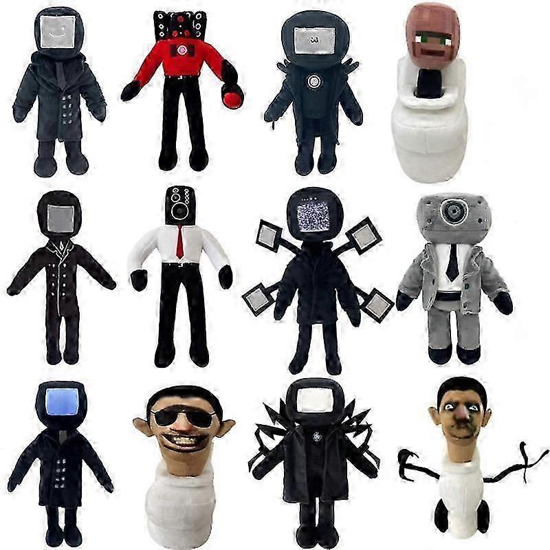 Skibidi المرحاض أفخم لعبة الكرتون الدمى محشوة لينة لعبة الكرتون دمية عيد ميلاد هدية عيد الميلاد 1PC