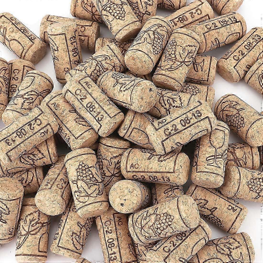 100 Natural Cork Wine Bottle Stoppers Home Decor Hobby, 2.2 x 4.4 cm
