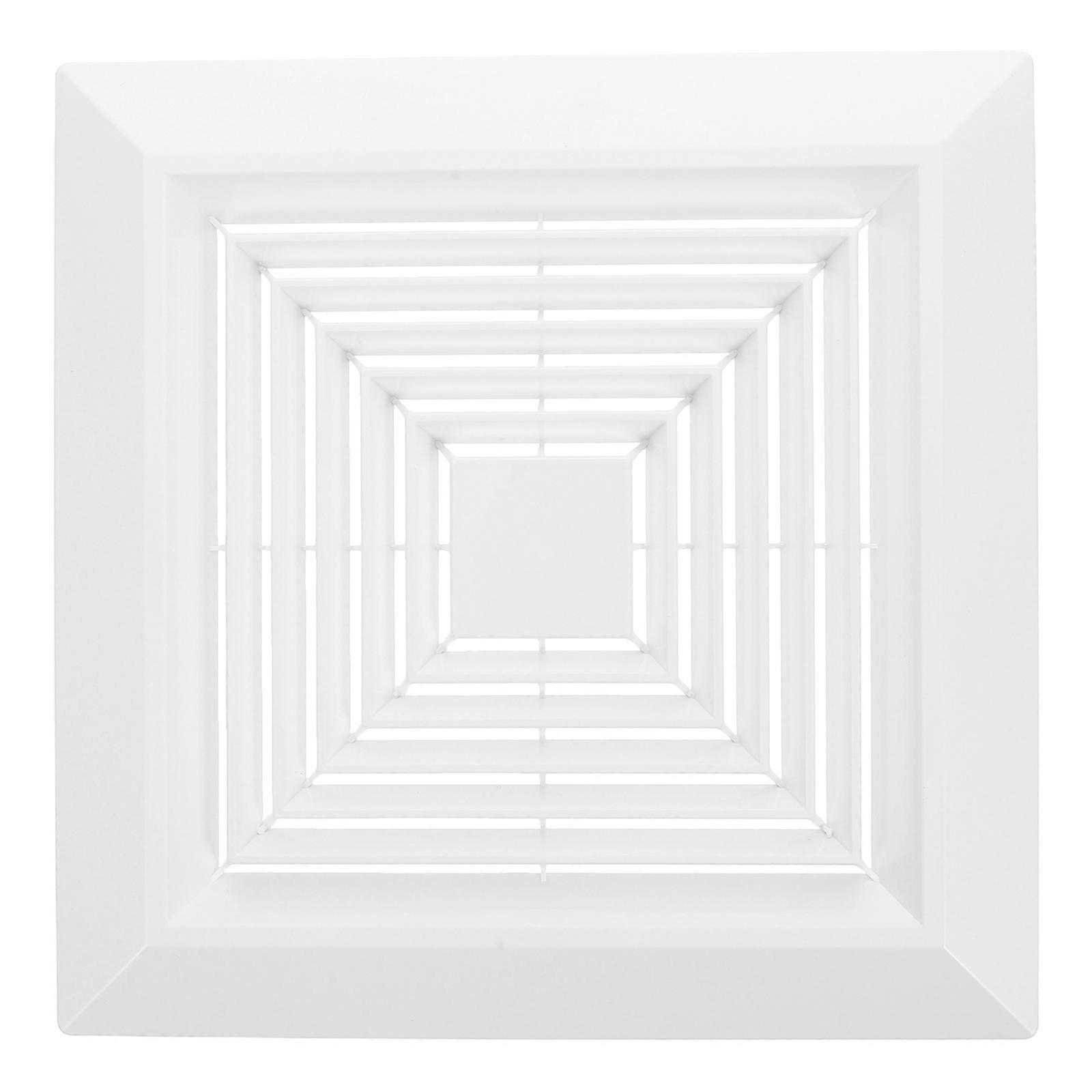 White ABS Bathroom Exhaust Fan Cover with Springs for Ceiling Air Diffuser