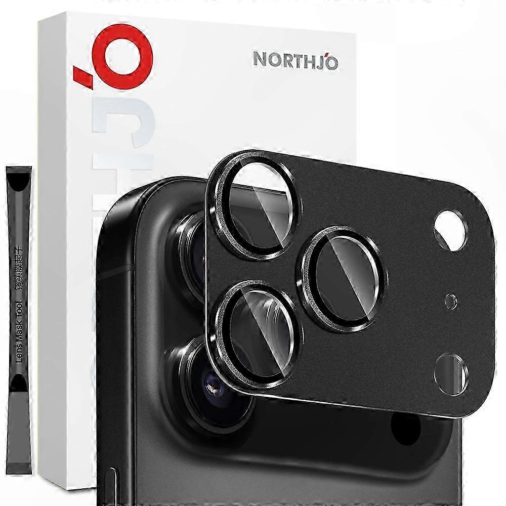 Camera Lens Protector for 17 Pro Max, Matte Finish with Integrated Metal and Tempered Glass Hybrid Design