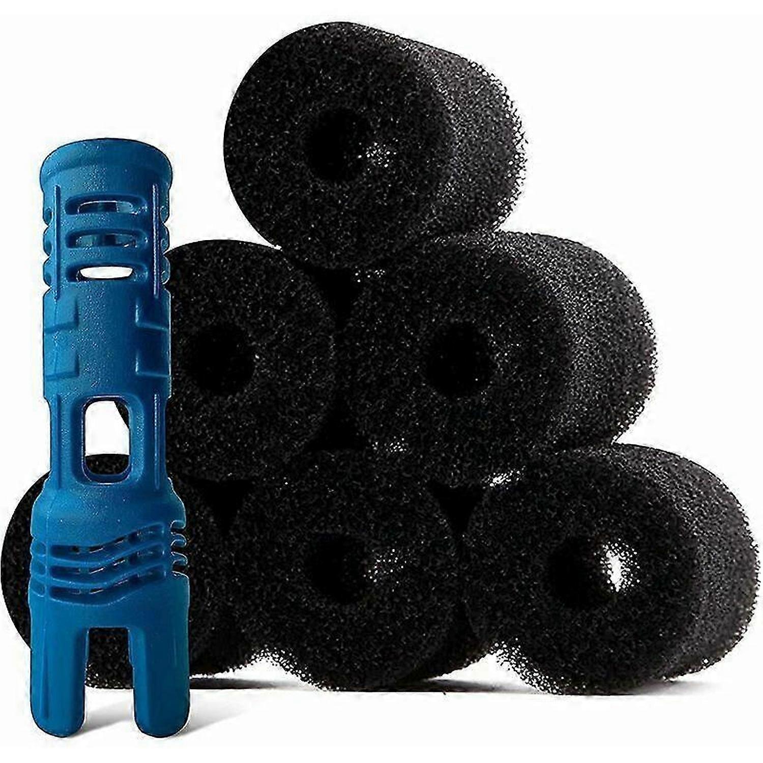 Anti-splash nozzle with 6 foam brushes for Polaris 280 pool robot, equivalent to Tail Sweep Pro TSP10S.