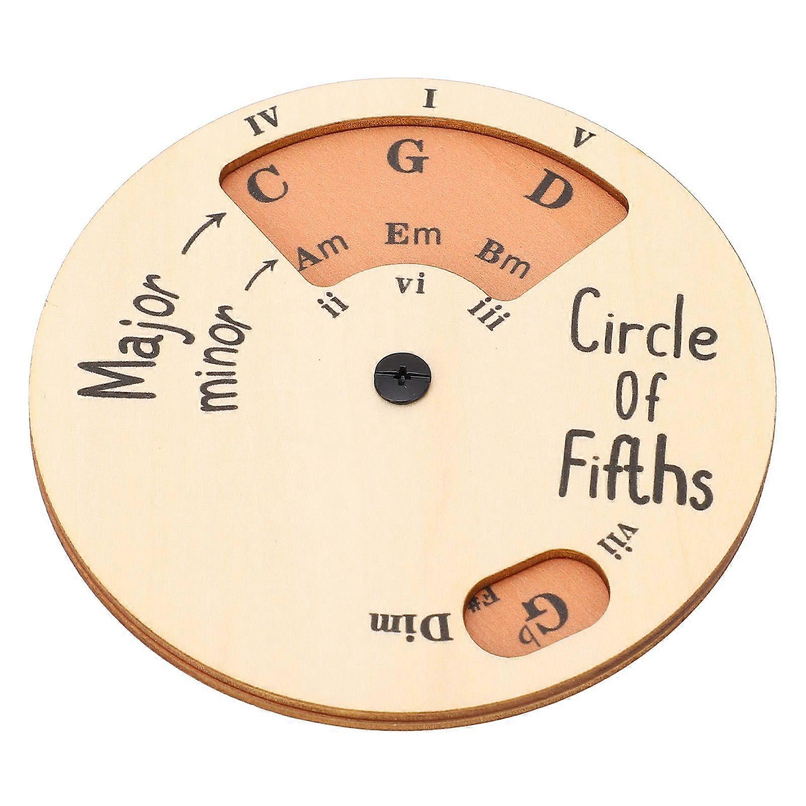 Wooden Melody Tool Round Circle of Fifths Wheel Melody Chord Tool for Learning Practice Training