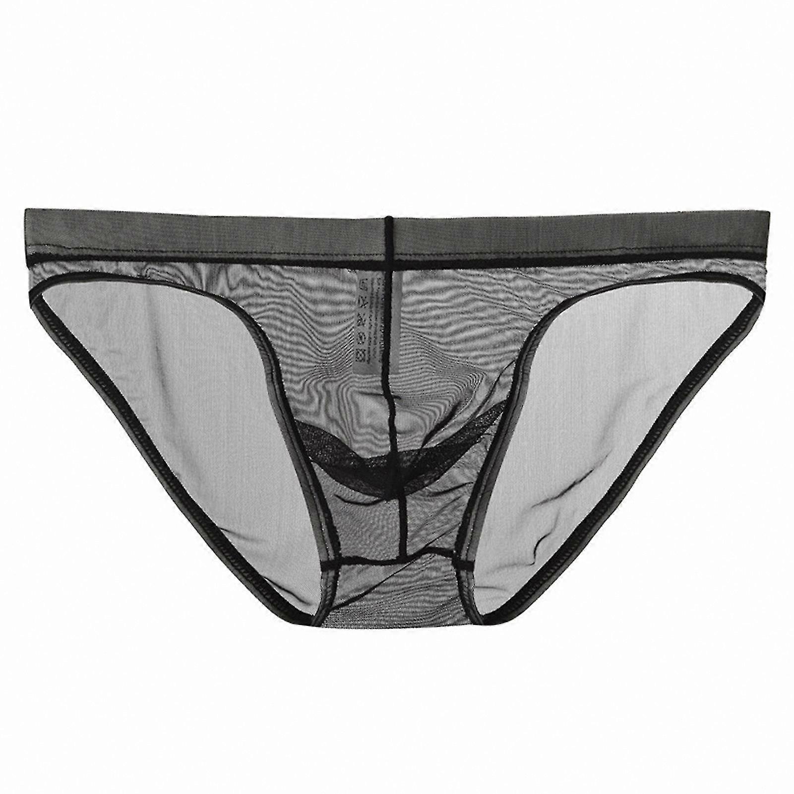 Men's Low Rise U Convex Briefs with Net Yarn Design for Daily Comfort and Style