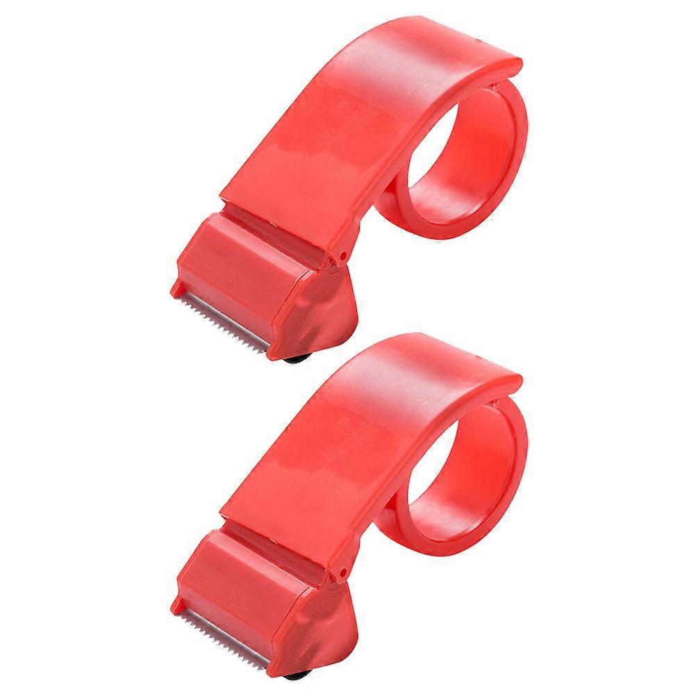 Handheld Tape Dispenser for Sealing with 10Pcs Ergonomic Plastic Cutter