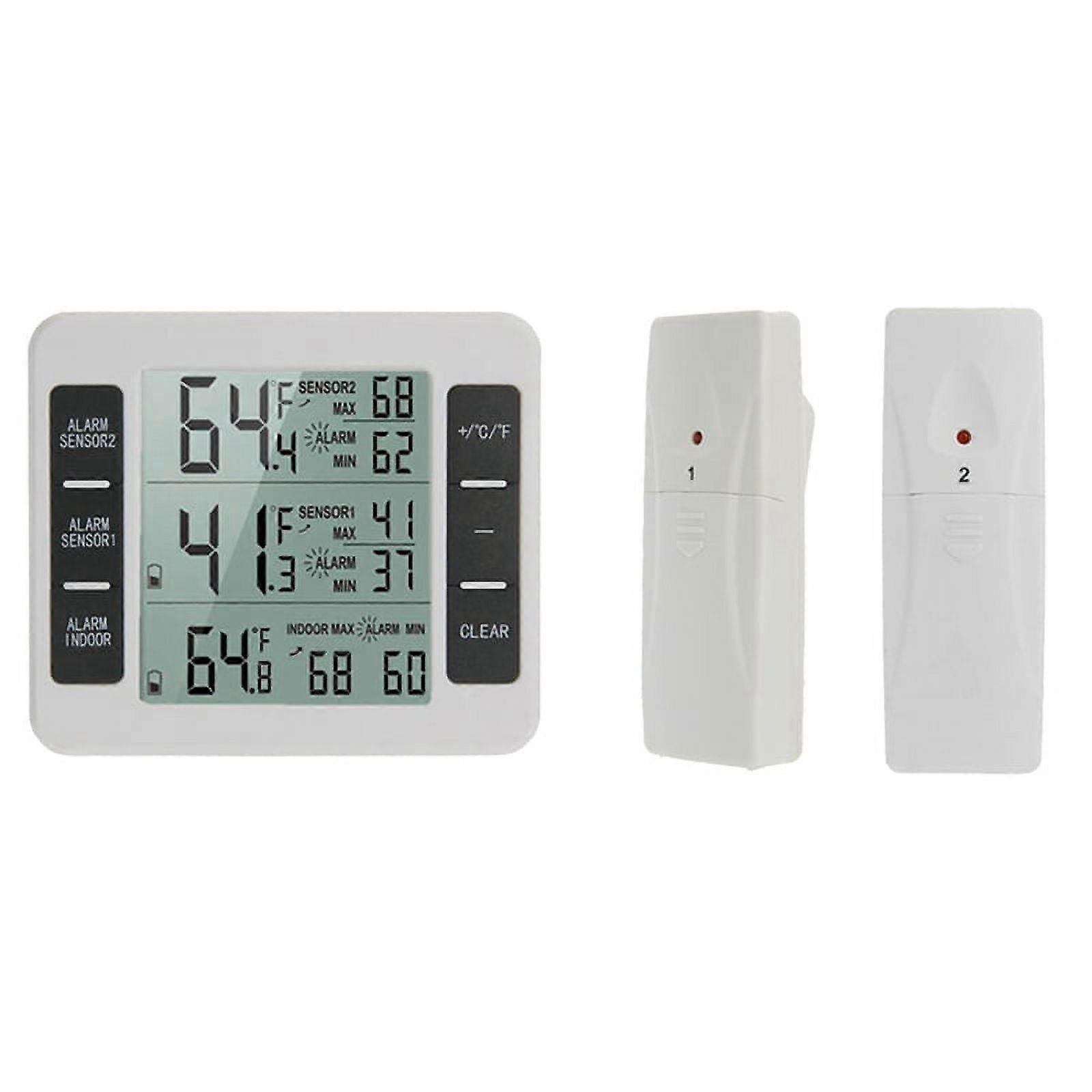 LCD Digital Thermometer Hygrometer Indoor Outdoor Temperature Humidity Meter Temperature and Humidity Sensor,B