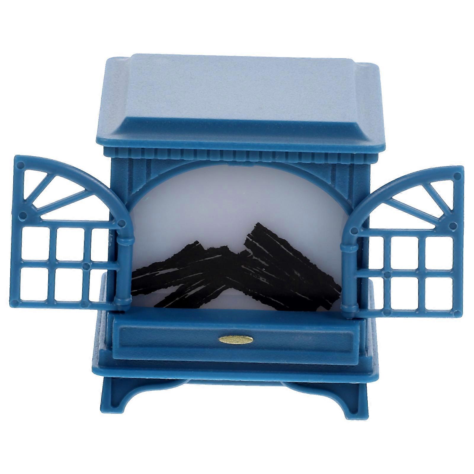 Doll House Mini Fireplace Model Indoor Decoration Gift Fine Workmanship 4Pcs