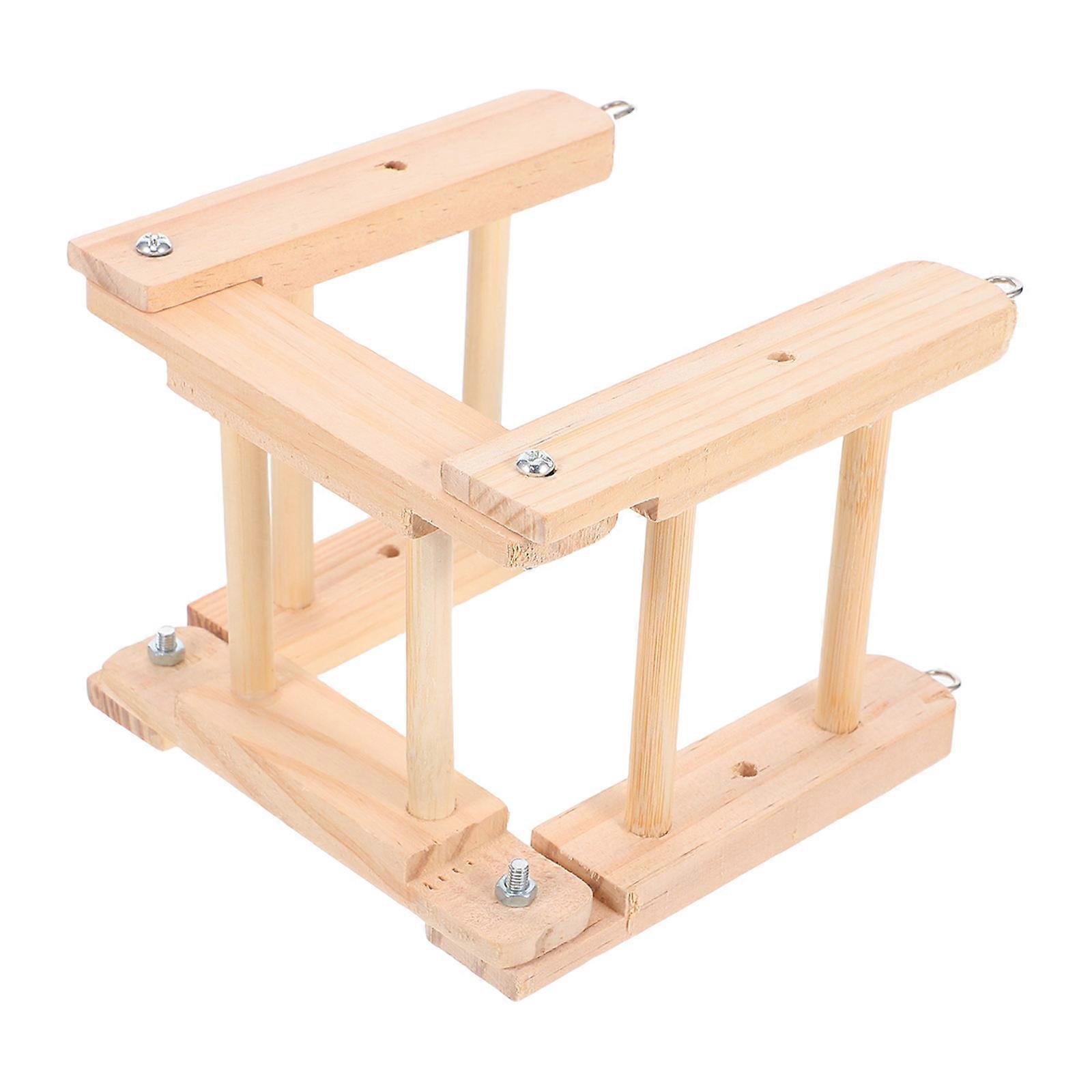 Foldable Bird Ladder Parrot Ladder for Climbing 5Pcs Wooden Toy