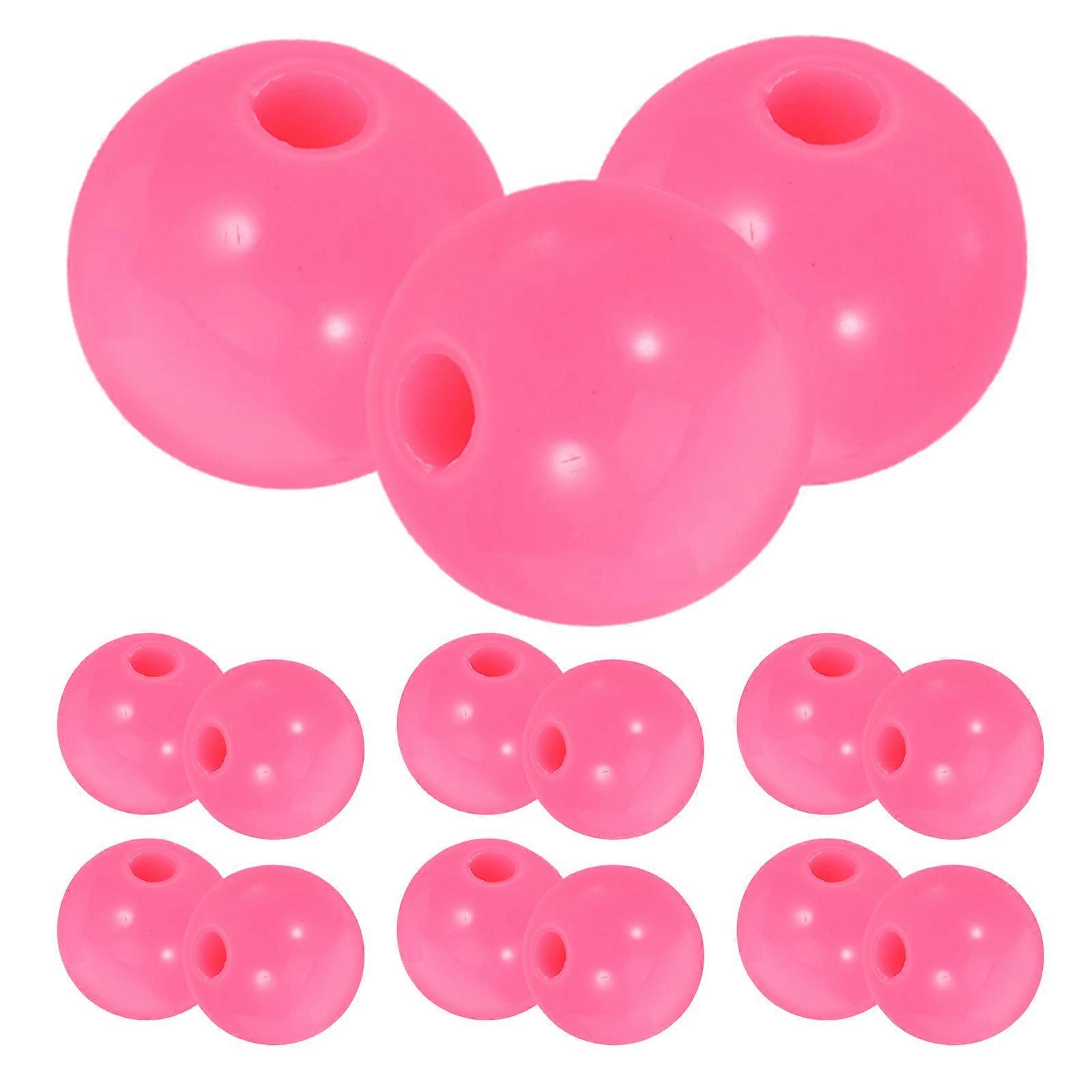 Χειροποίητες χάντρες σε ροζ χρώμα 8 χιλ., στρογγυλές ακρυλικές για DIY κατασκευές κοσμημάτων και αξεσουάρ 300 τεμάχια