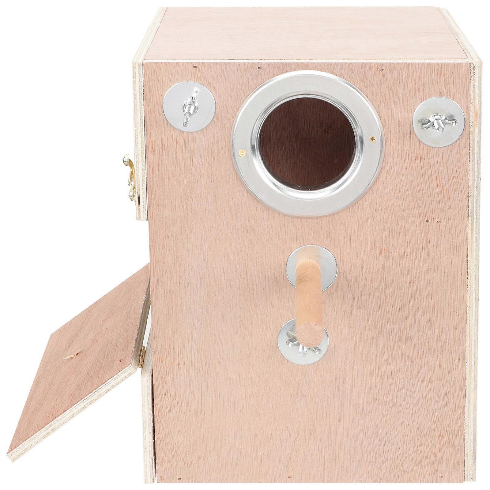 Nesting Box for Parakeets Weather Protection Wooden Bird .2×15.7×7.9in 2Pcs