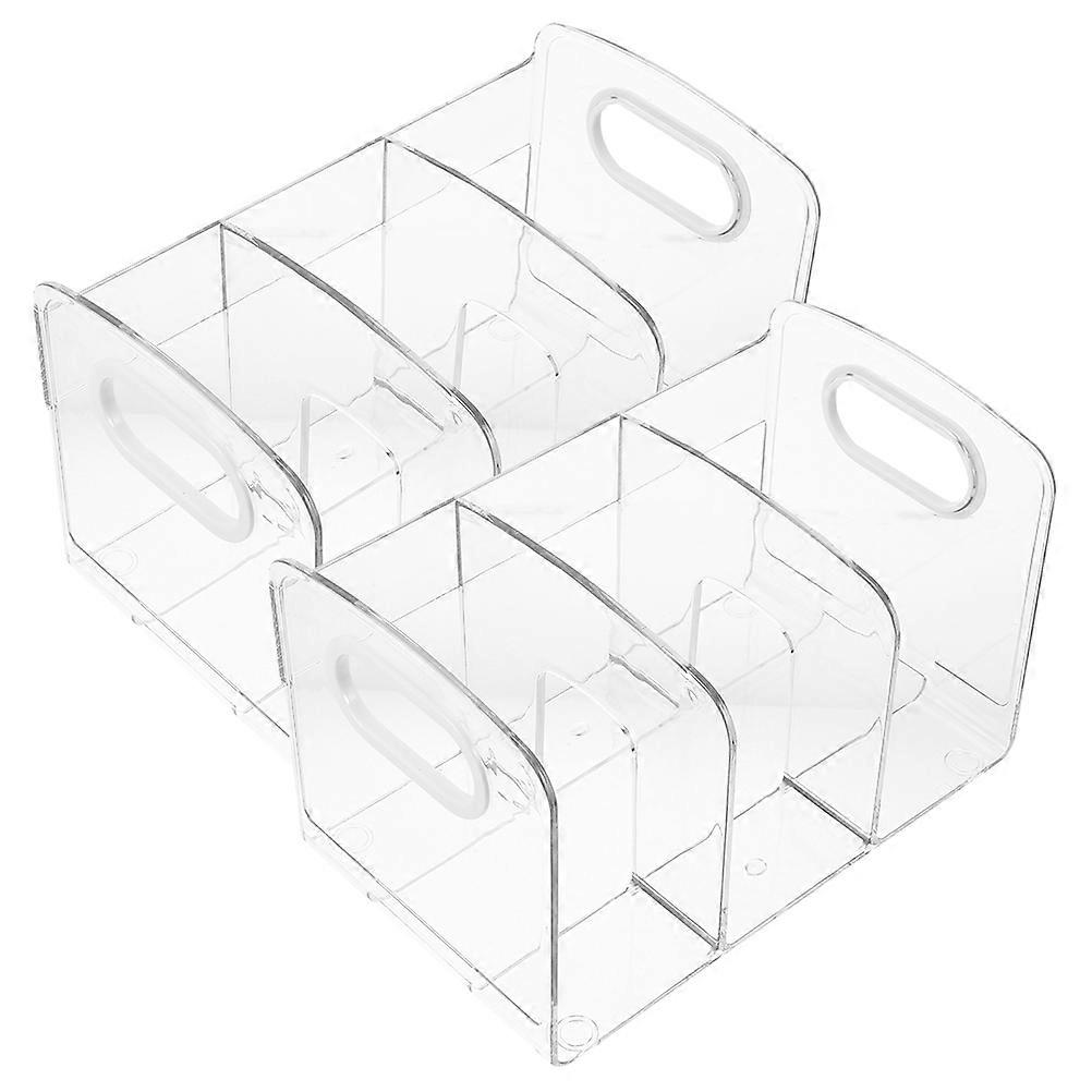 Multi-Function Book Organizer Book Ends for Reading 4Pcs Transparent Holder