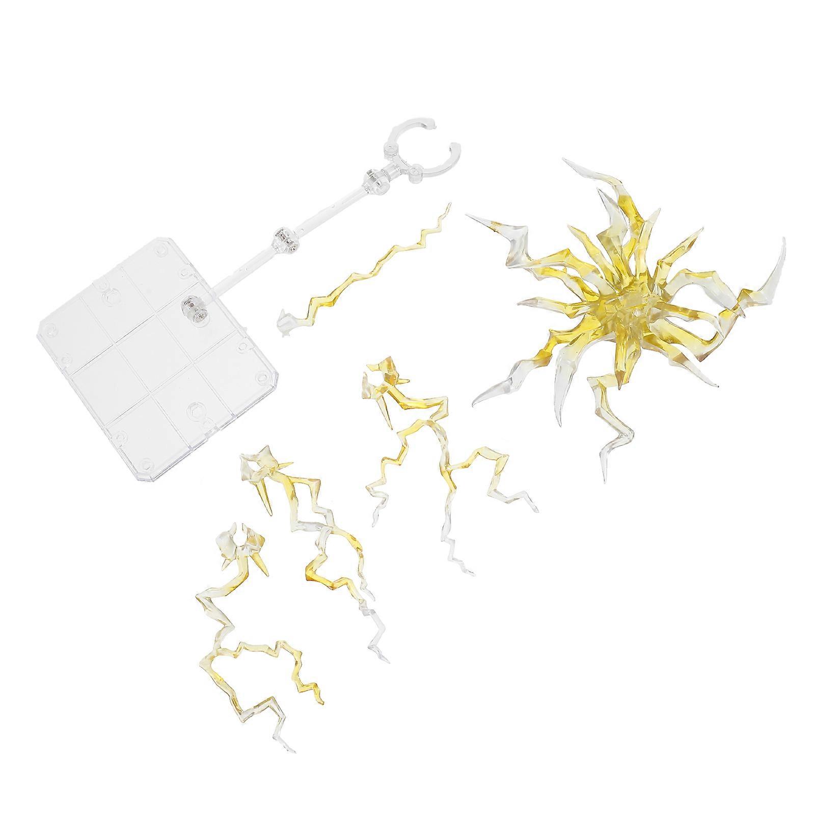 Toy Model Bracket 2 Sets Clear Figurine Display Holder Yellow Color for Dolls Organizing and Showcasing Indoor Use