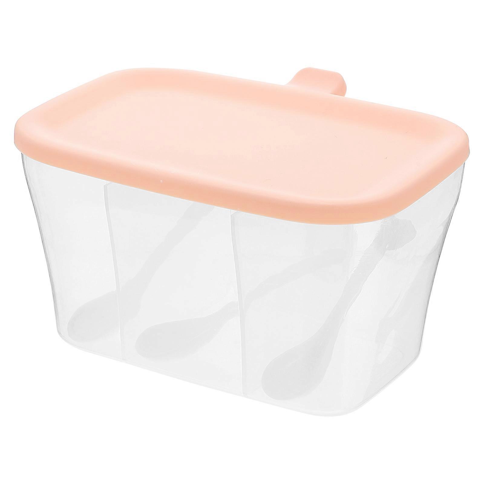 Plastic Seasoning Box Kitchen Spice Container for Storage Pink