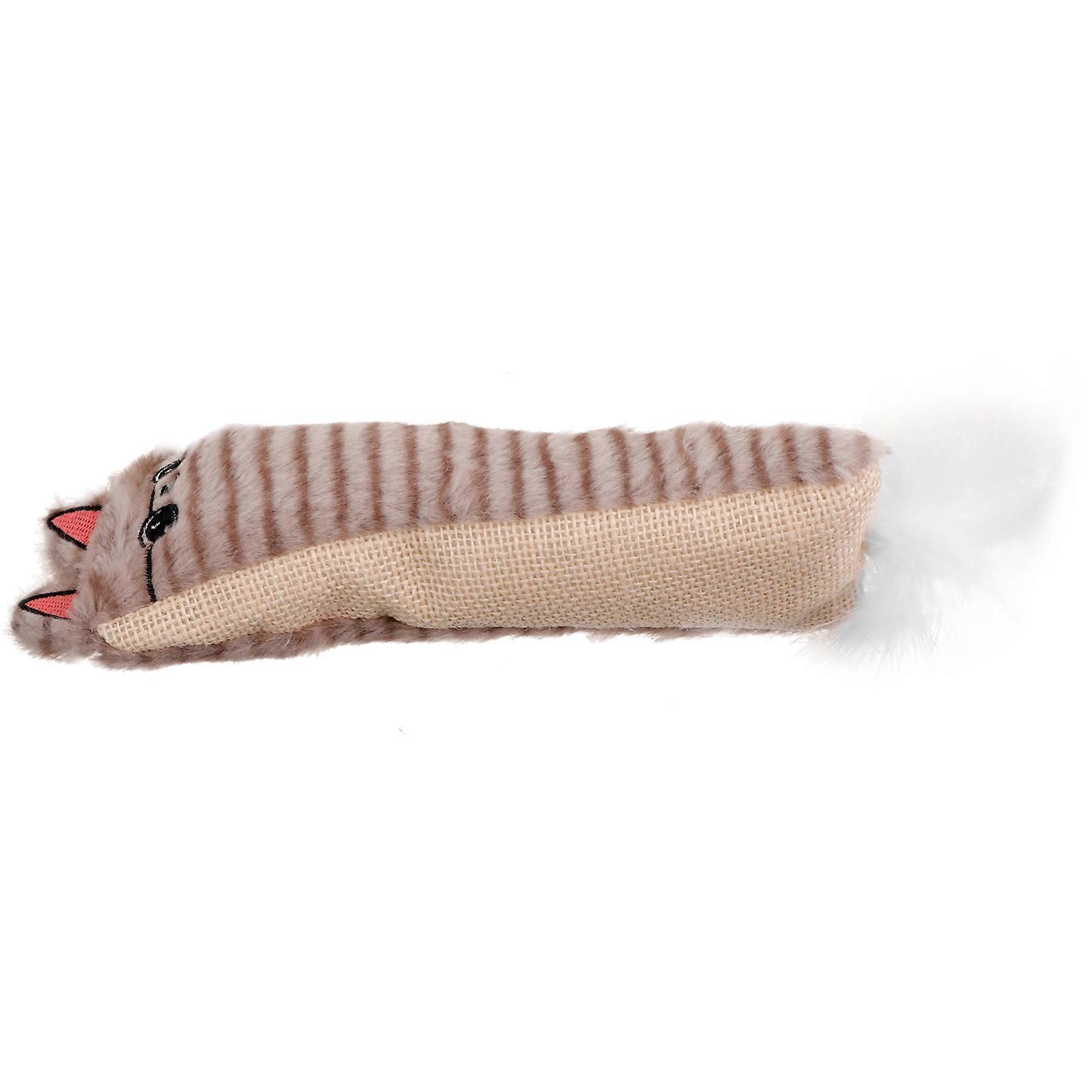 Catnip Toy for Cats Plush Interactive Cat Chew Toy 2Pcs Light Grey
