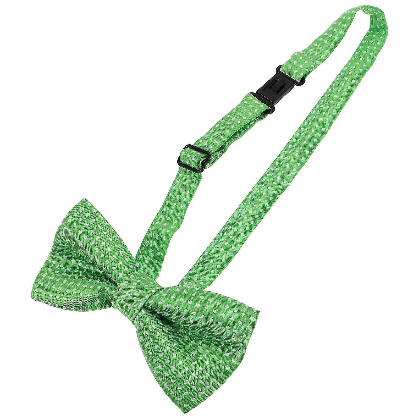 Adjustable 3Pcs Green Bow Tie Pre-Tied Party Accessory For Kids Infant And Toddler Ideal For St. Patrick'S Day Events