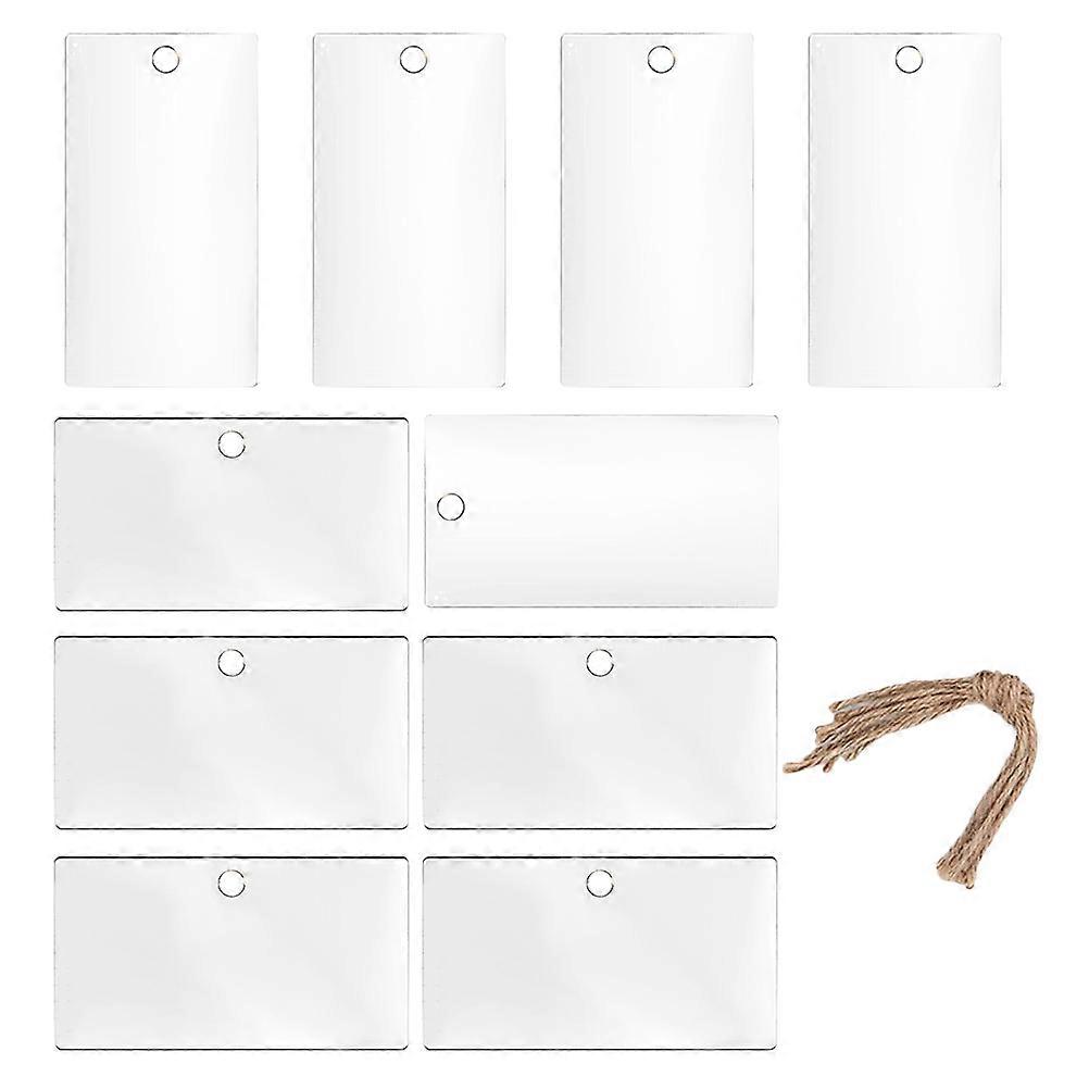 Acrylic Labels 10Pcs Transparent Labeling Tags For Home Organization Kitchen Crafting Baskets DIY Storage