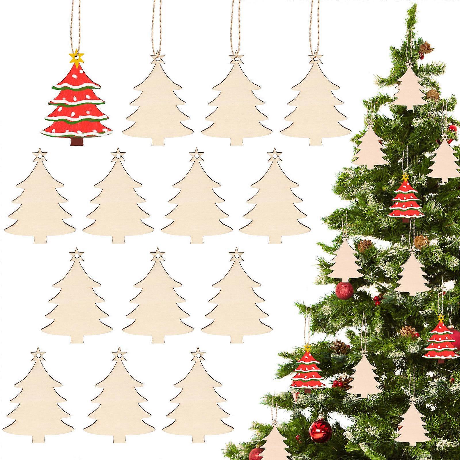 Juleophæng i træ til juledekoration 100 stk.