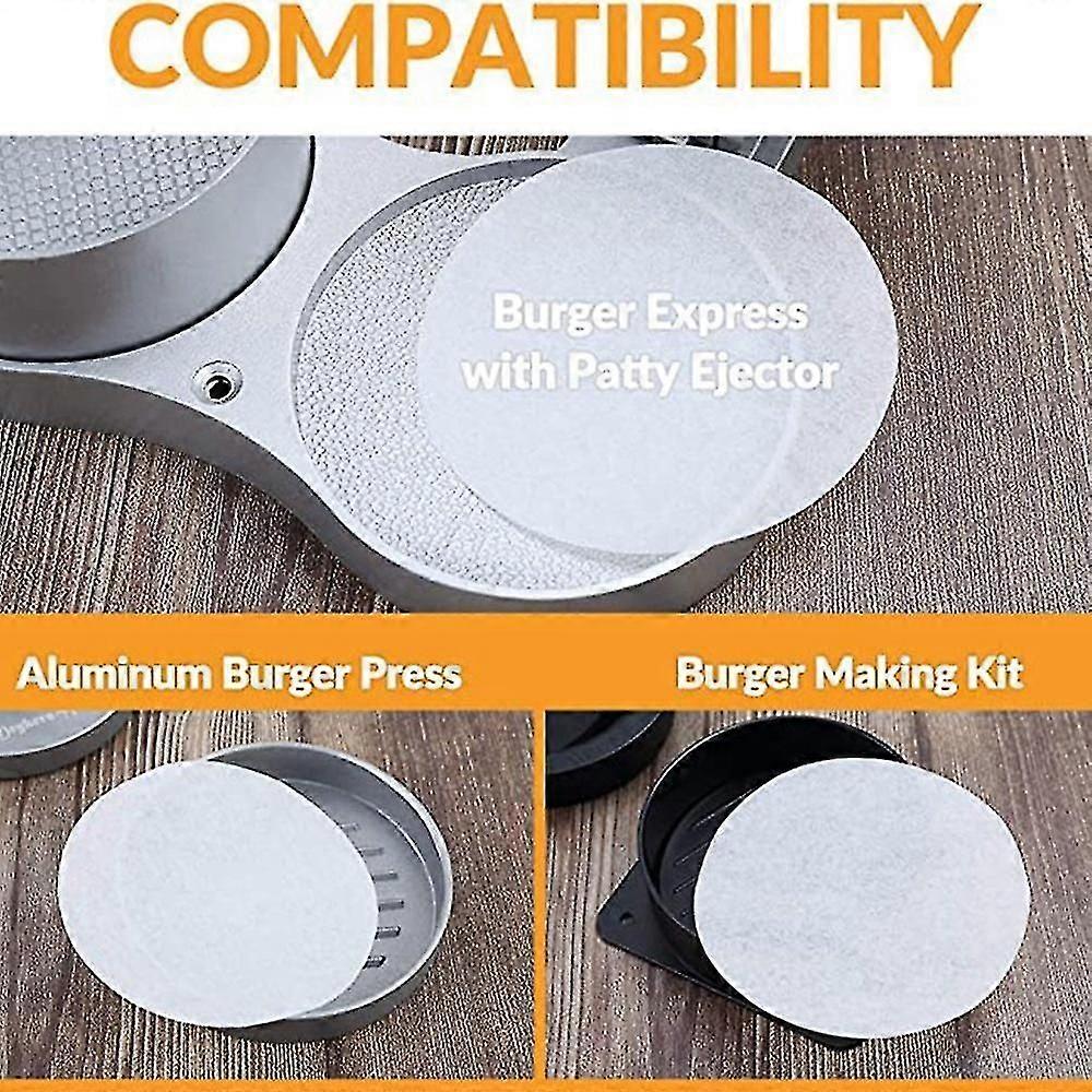 500 Pcs Papers For 4.5 Inch Burger Press Hamburger Round Separators Non-stick Heat Resistant Lunch