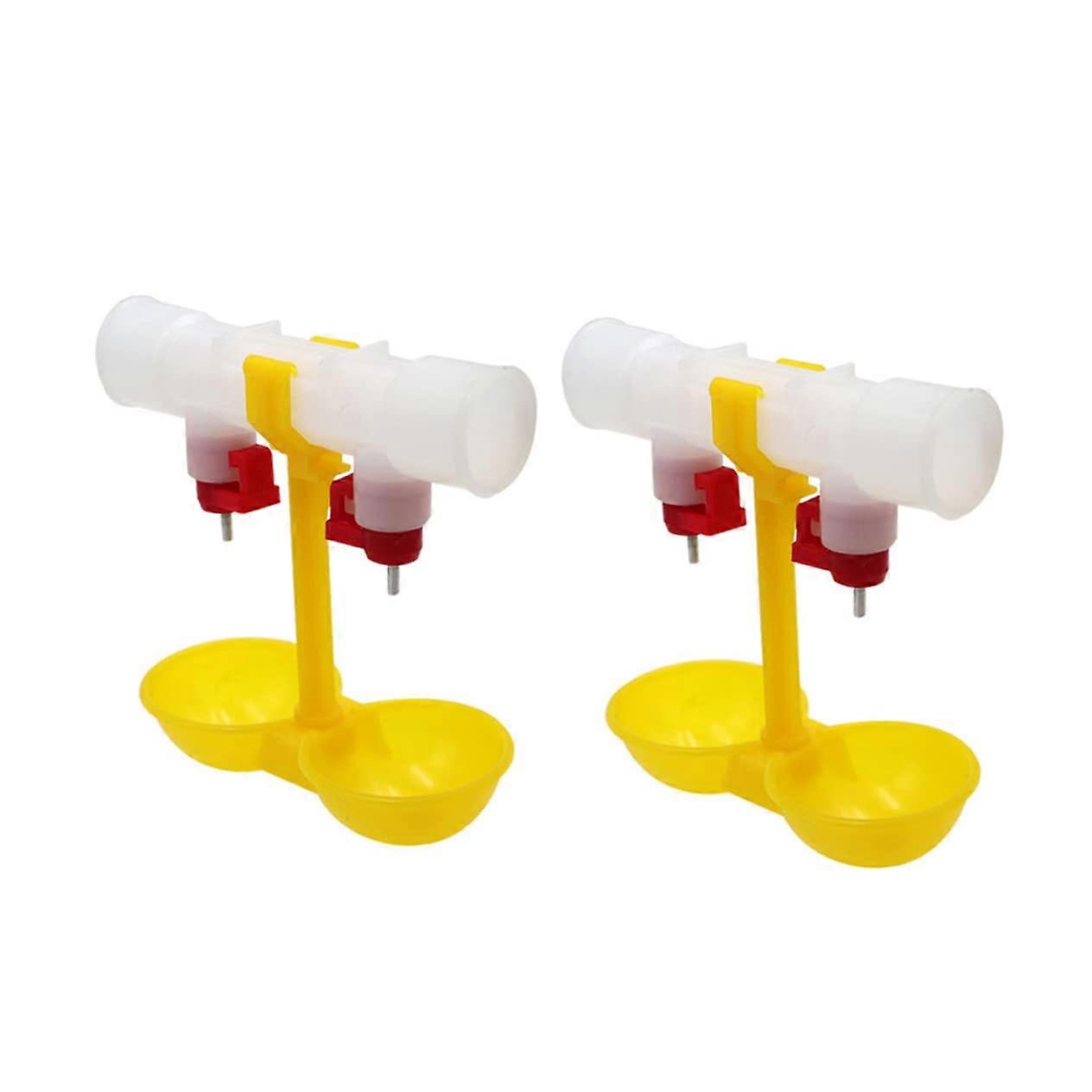 Chicken Drinking Cup 10Pack Poultry Water Dispenser Feeder Double Hanging Cups Auto Drinking Tool For Home Farm