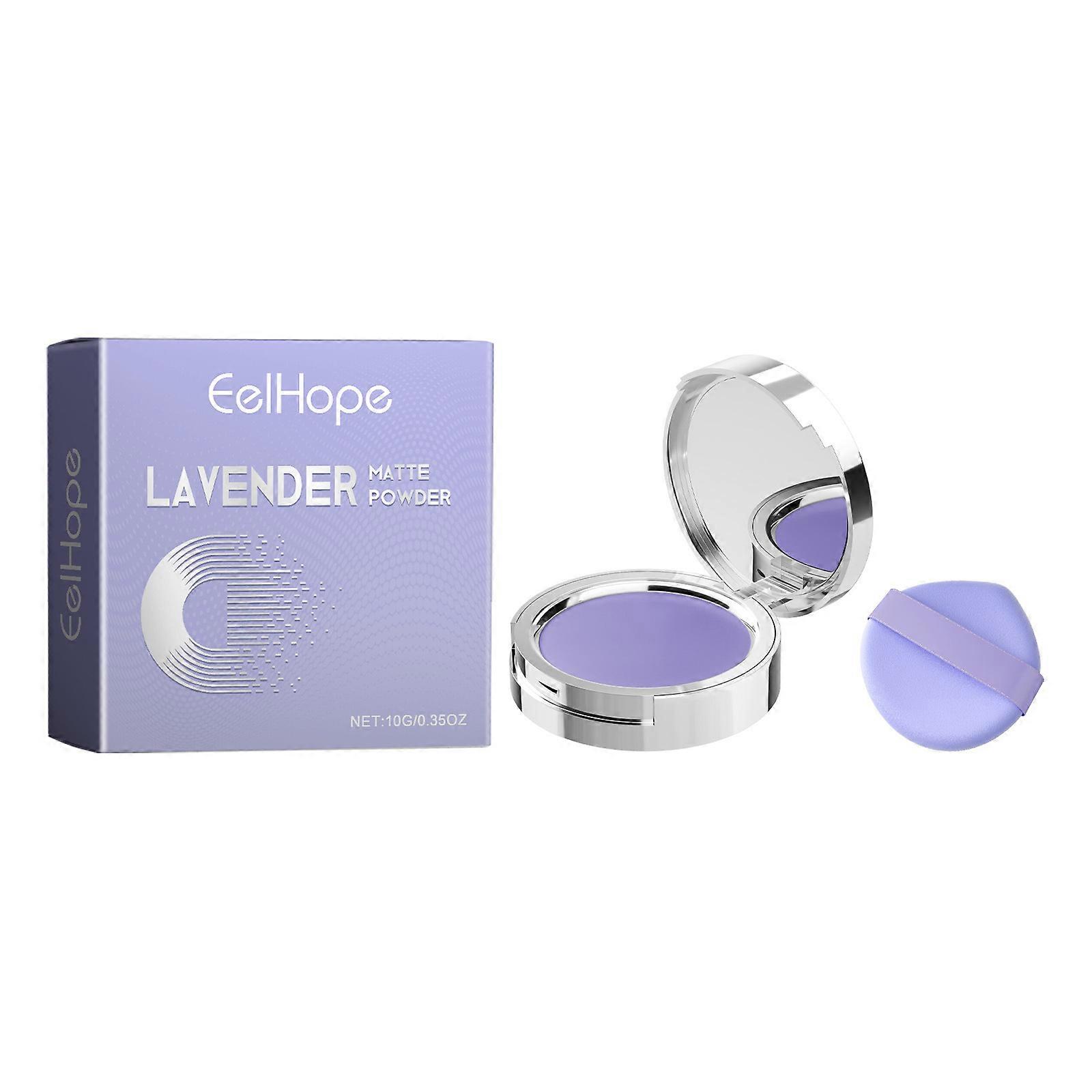 Lavendel-Mattpuder, matt, leicht und nicht leicht zu entfernendes Make-up, natürliches, langanhaltendes Make-up-Puder, 10 g