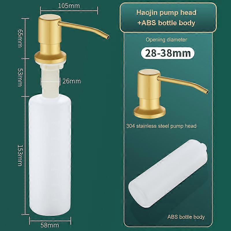 Soap Dispensor For Kitchen Sink 304 Stainless Steel Refill From The Top Built Liquid Hand Pressure Soap Dispenser Bottle