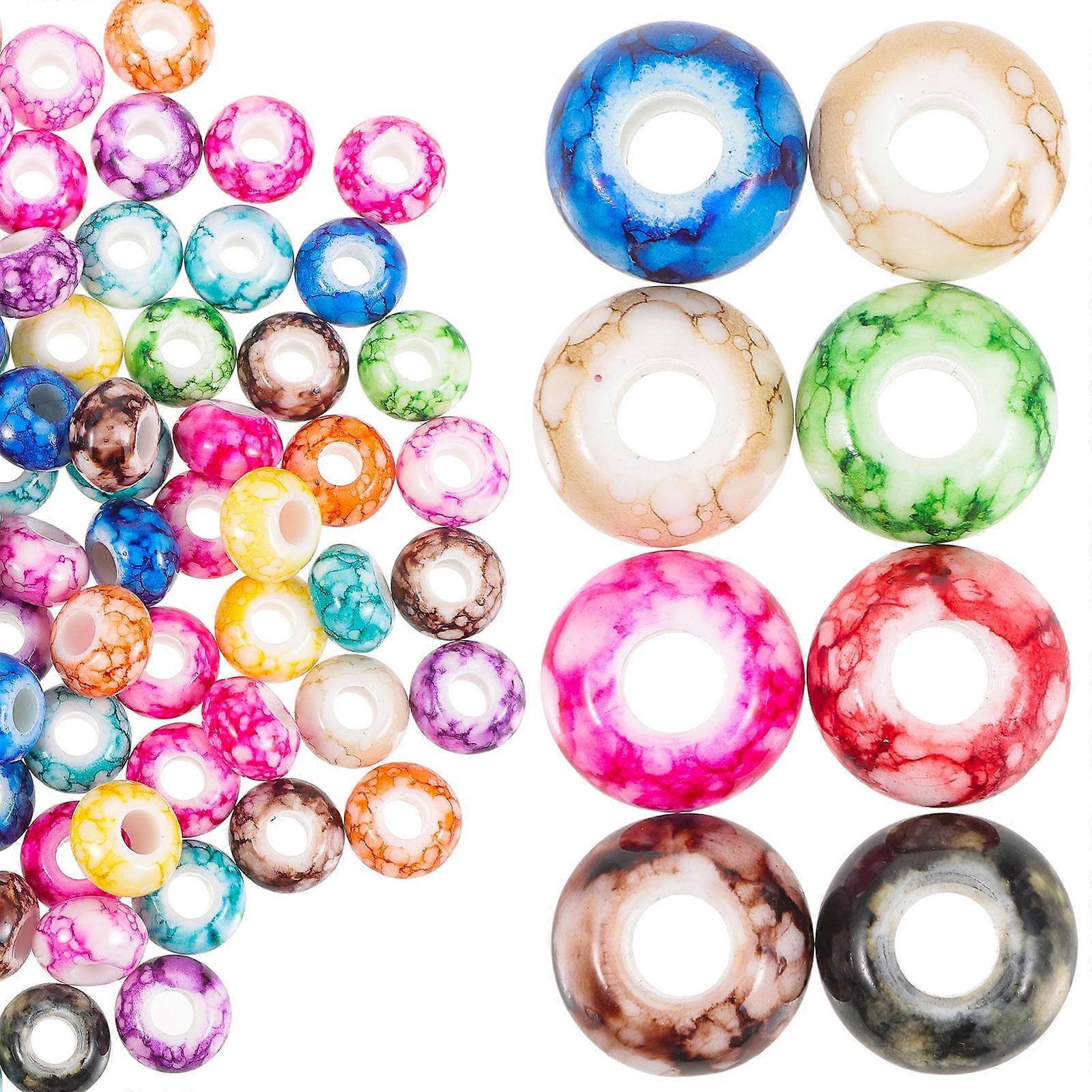 Acrylic Beads For Necklace Making 200 Pcs Assorted Color Flat Round Handmade Crafts Ideal For Artists And Crafters